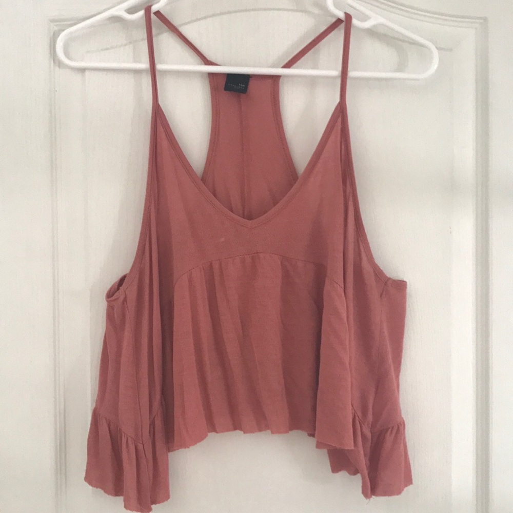 Racerback spaghetti strap crop top
